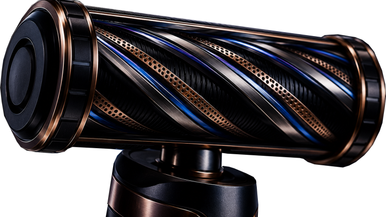 trimone-rotating-blade-spindle-technology.webp Close-up of the TRIMONE rotating blade spindle and precision cutting architecture
